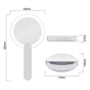 Illuminated Travel Mirror Round with Handle