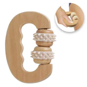 Body & Face Roller Massage with Wooden Handle