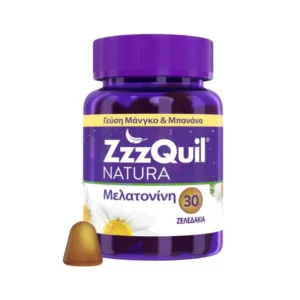 ZzzQuil Natura 30 gummies with Mango & Banana taste