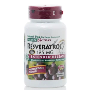 Natures Plus Herbal Actives Resveratrol 125mg, 60 tablets