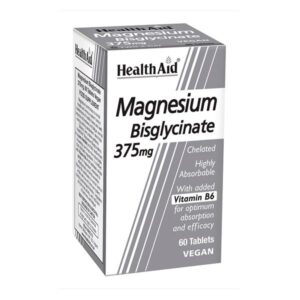 Health Aid Magnesium Bisglycinate 375mg & Vitamin B6 - 60tablets