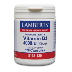 Lamberts Vitamin D3 4000iu (100μg), 120capsules