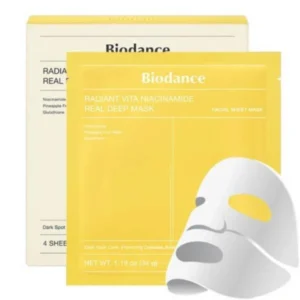 Biodance Radiant Vita Niacinamide Real Deep Mask - 4 masks included