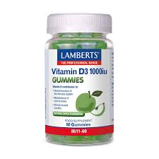Lamberts Vitamin D3 1000IU - 60 gummies